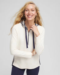Chico's Collections Zenergy® Double-Knit Stripe Hood Tunic