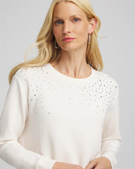 Chico's Collections Zenergy® Rhinestone Pullover Top