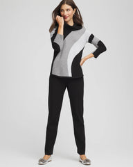 Chico's Collections Zenergy® Luxe Intarsia Cowlneck Top