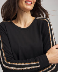 Chico's Collections Zenergy® Lattice-Trim Pullover Top