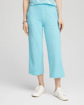 Chico's Collections Zenergy® French Terry Gauze-Inset Cropped Pants