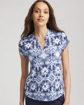 Chico's Collections Zenergy® UPF Printed Polo Top