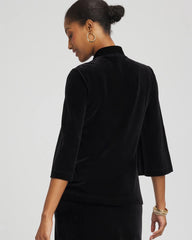 Chico's Collections Travelers™ Velvet V-Neck Kimono Sleeve Top
