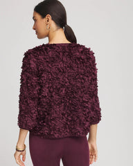 Chico's Collections Travelers™ Collection Textured Rosette Jacket