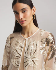 Chico's Collections Travelers™ Collection Sequin-Mesh Jacket