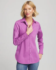 Chico's Collections No Iron™ Stretch-Sateen Shirt