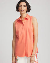 Chico's Collections No Iron™ Sleeveless Sateen-Stretch Shirt