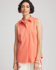 Chico's Collections No Iron™ Sleeveless Sateen-Stretch Shirt