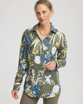 Chico's Collections No Iron™ Printed Sateen Shirt