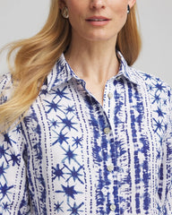 Chico's Collections No Iron™ Star Print Linen Shirt