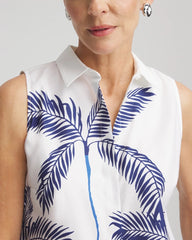 Chico's Collections No Iron™ Palms Sleeveless Sateen Shirt