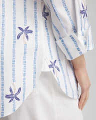 Chico's Collections No Iron™ Palm Striped Sateen Shirt