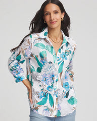 Chico's Collections No Iron™ Floral Linen Shirt
