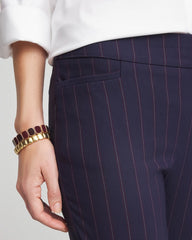 Chico's Collections Shadow Stripe Brigitte™ Slim Pull-On Pants