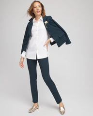 Chico's Collections Juliet Slim Trim Detail Ankle Pants
