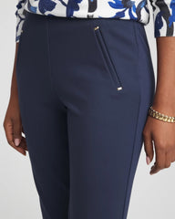Chico's Collections Juliet Slim Trim Detail Ankle Pants