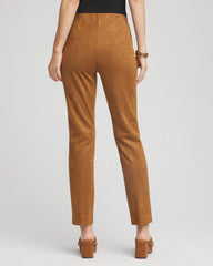 Chico's Collections Faux Suede Juliet Slim Ankle Pants