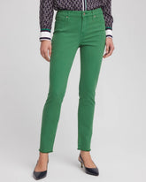 Chico's Collections Girlfriend Fray Hem Ankle Jeans
