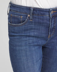 Chico's Collections Girlfriend Slim Frayed Ankle Jeans
