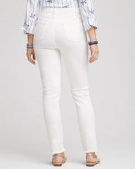 Chico's Collections No-Stain Girlfriend Frayed Ankle Jeans