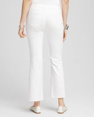 Chico's Collections No-Stain Girlfriend Frayed Flared Jeans