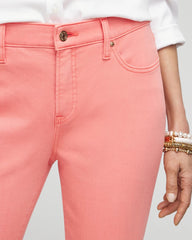 Chico's Collections Girlfriend Fray Hem Kick Flare Jeans