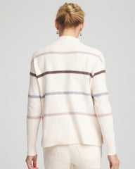 Chico's Clothing Sequined Stripe Pullover Sweater