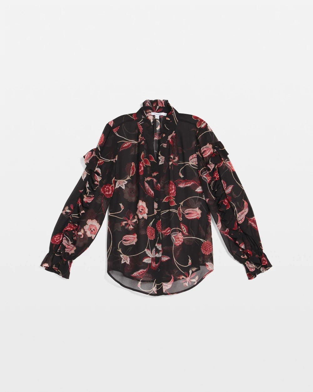Chico's Clothing Georgette Celtic Blooms Blouse
