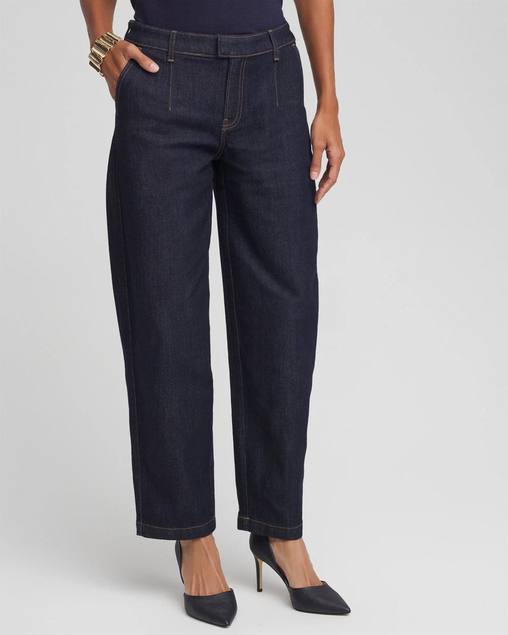 Chico's Clothing Tapered Trouser Jeans