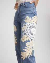 Chico's Clothing Embellished Tapered Cropped Jean