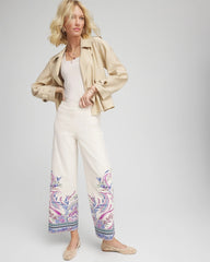 Chico's Clothing Brigitte™ Paisley Wide-Leg Cropped Pants