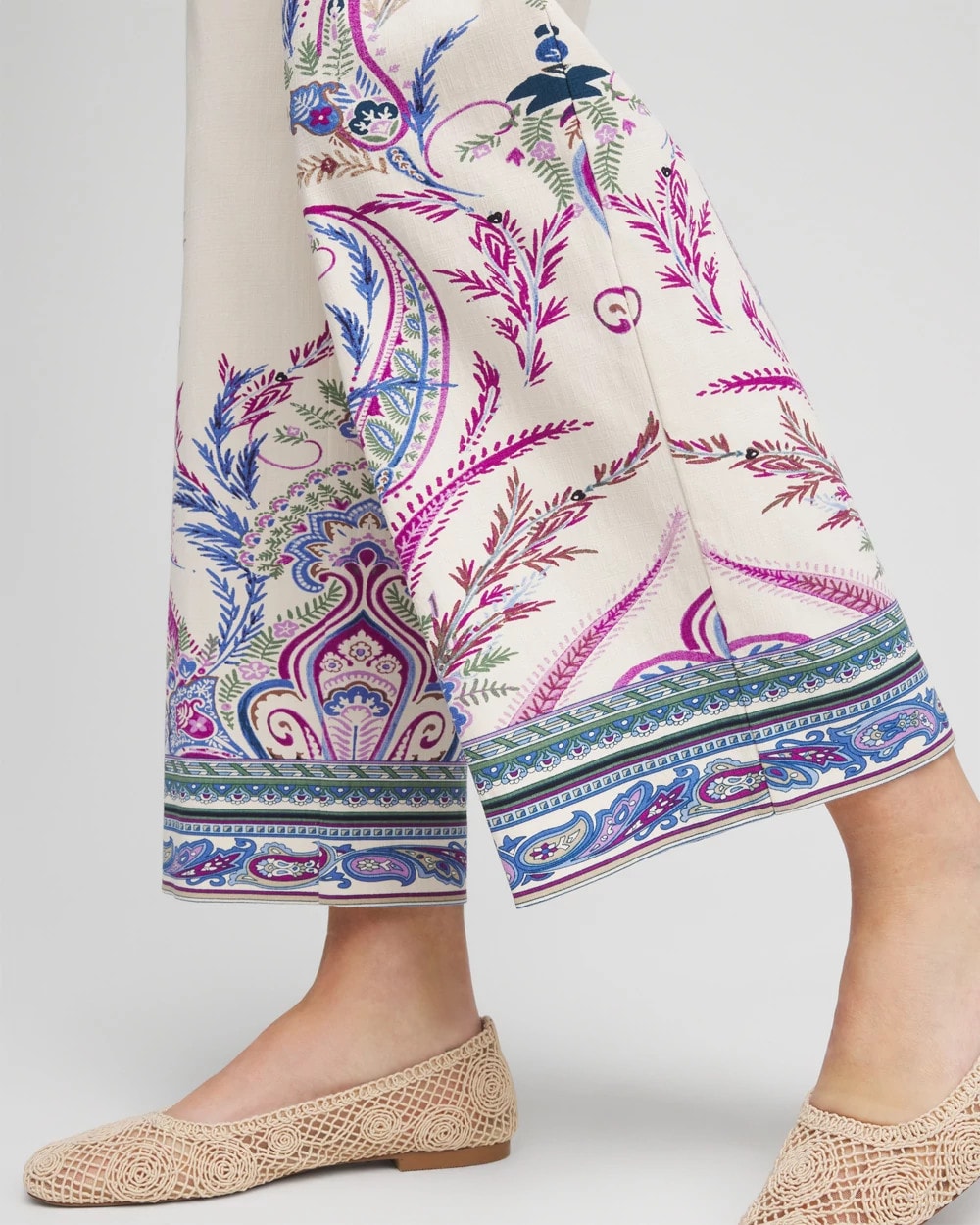 Chico's Clothing Brigitte™ Paisley Wide-Leg Cropped Pants