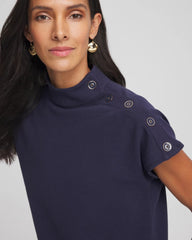Chico's Clothing Ottoman Cap Sleeve Tee