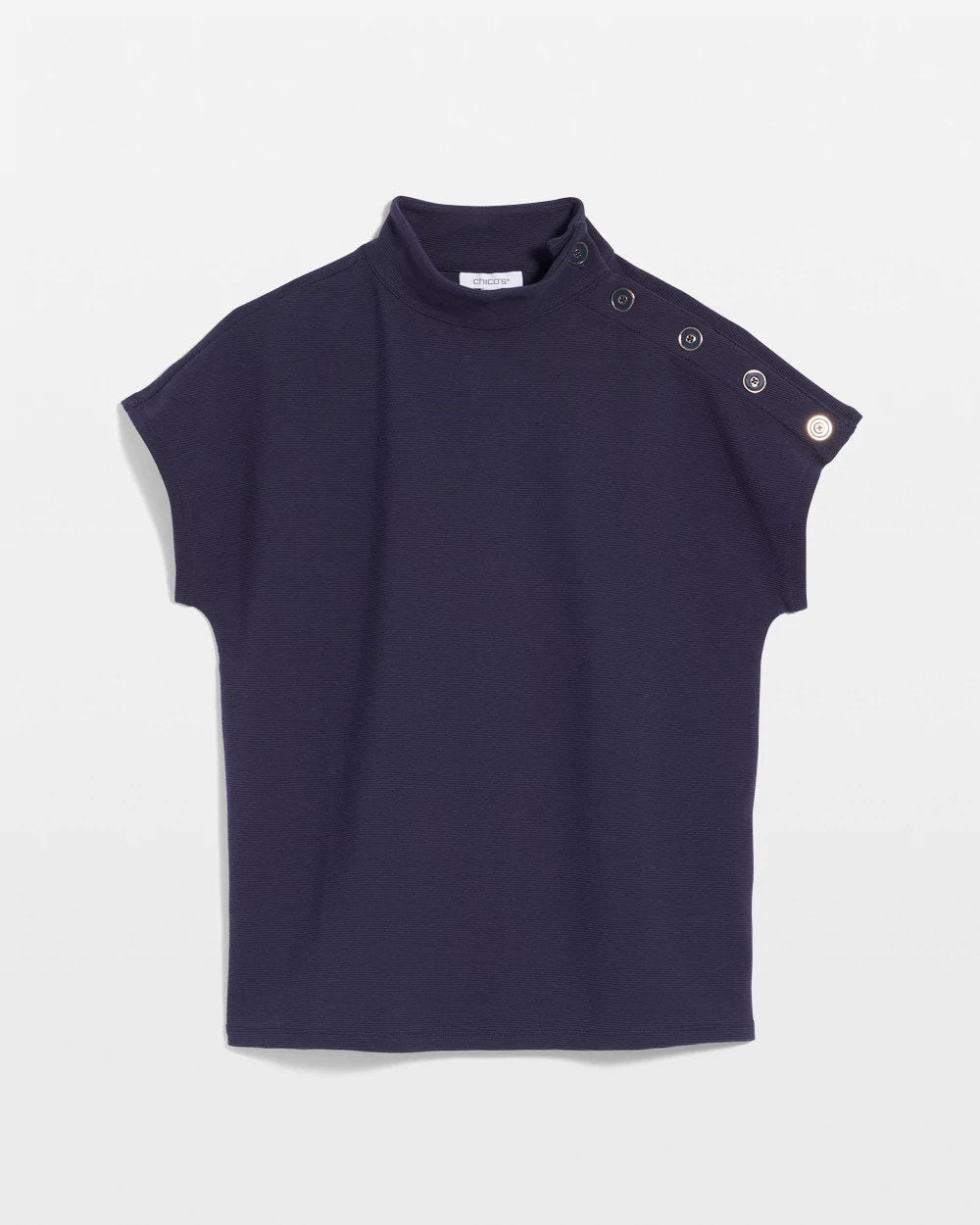 Chico's Clothing Ottoman Cap Sleeve Tee
