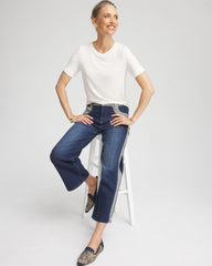 Chico's Clothing Elbow Sleeve Tee