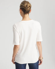 Chico's Clothing Elbow Sleeve Tee