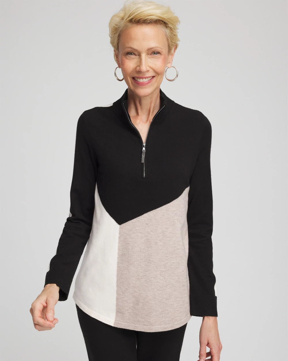 Chico's Clothing Zenergy® Luxe Colorblock Half-Zip Pullover