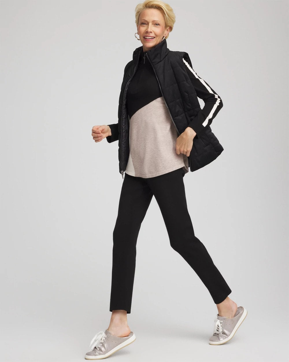 Chico's Clothing Zenergy® Luxe Colorblock Half-Zip Pullover