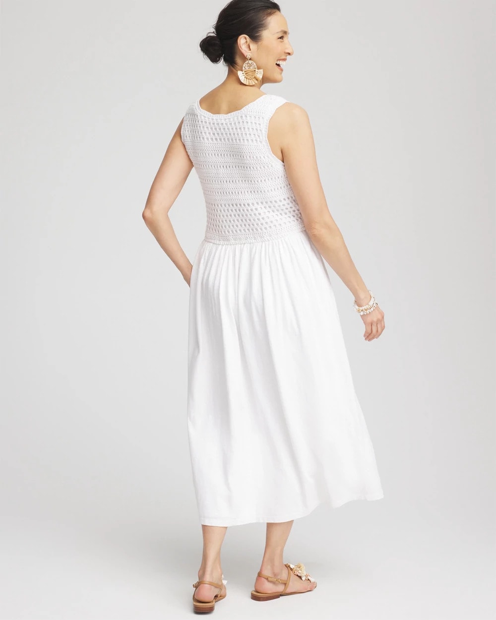 Chico's Clothing Crochet-Bodice Maxi Dress