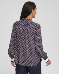 Chico's Clothing Faux Silk Twill Shirt