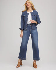 Chico's Clothing Quilted Denim Jacket