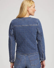 Chico's Clothing Quilted Denim Jacket