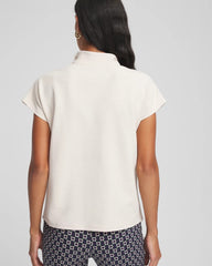 Chico's Clothing Ottoman Cap Sleeve Tee