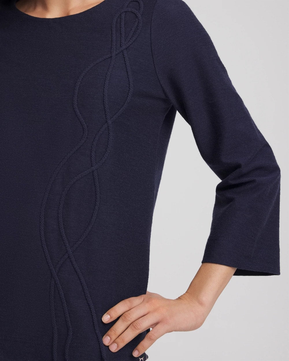 Chico's Clothing Denim Soutache Top