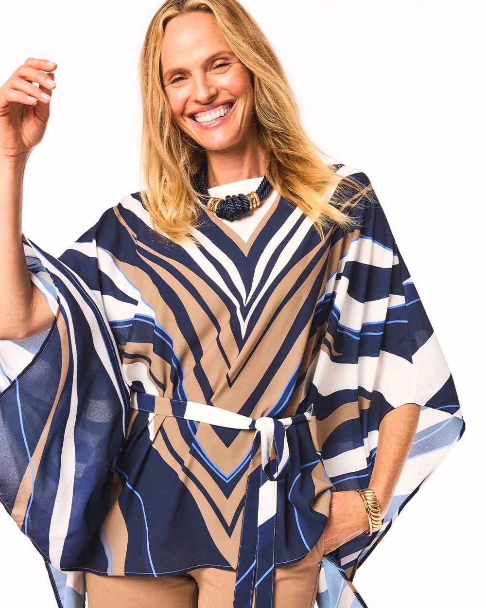 Chico's Clothing Voyage Belted Poncho