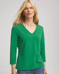 Chico's Clothing 3/4 Sleeve Perfect Tee