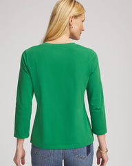 Chico's Clothing 3/4 Sleeve Perfect Tee