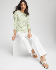 Chico's Clothing Pima Button Sleeve Tee