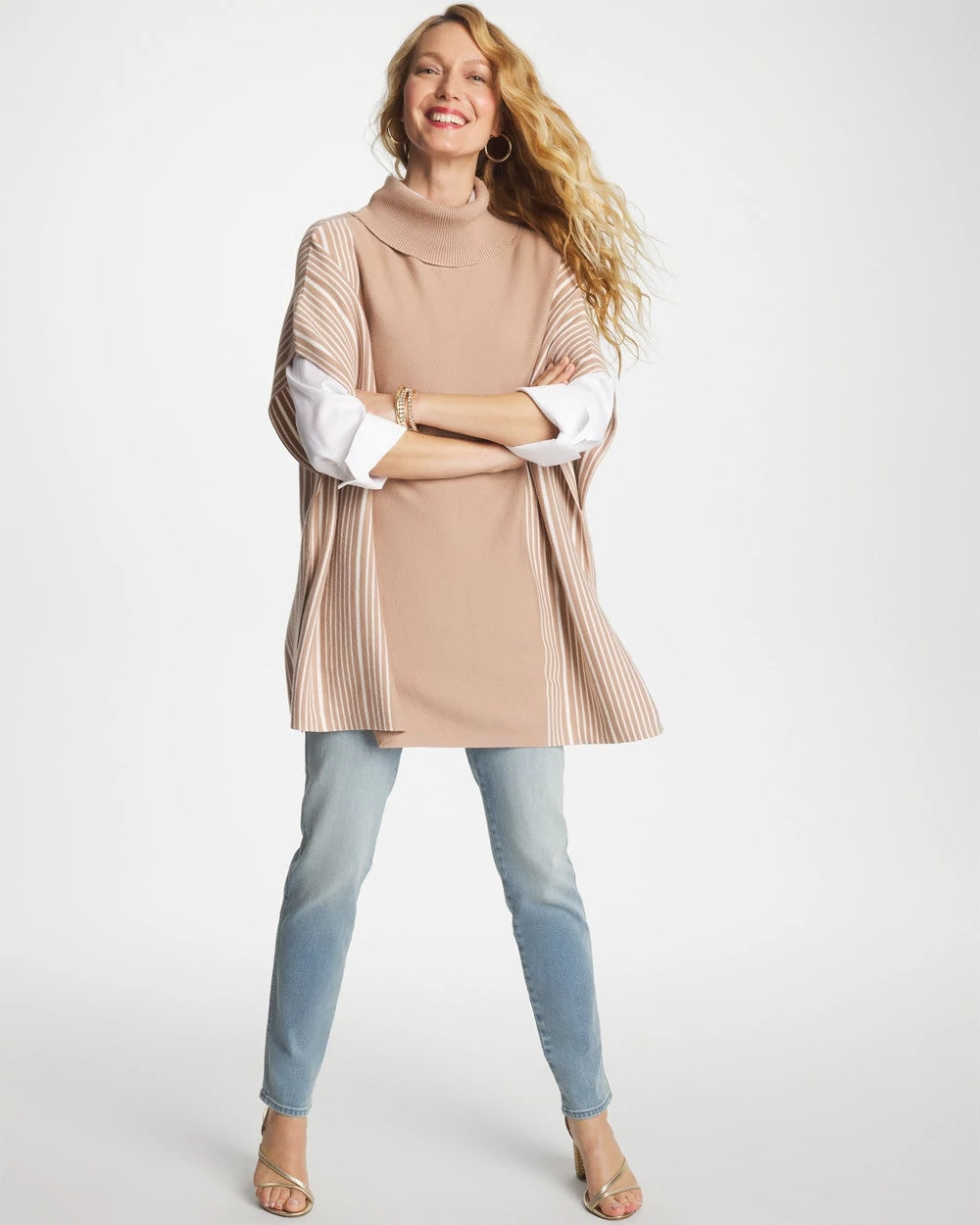 Chico's Clothing Turtleneck Sweater Poncho