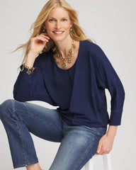 Chico's Clothing Dolman Denim Tee